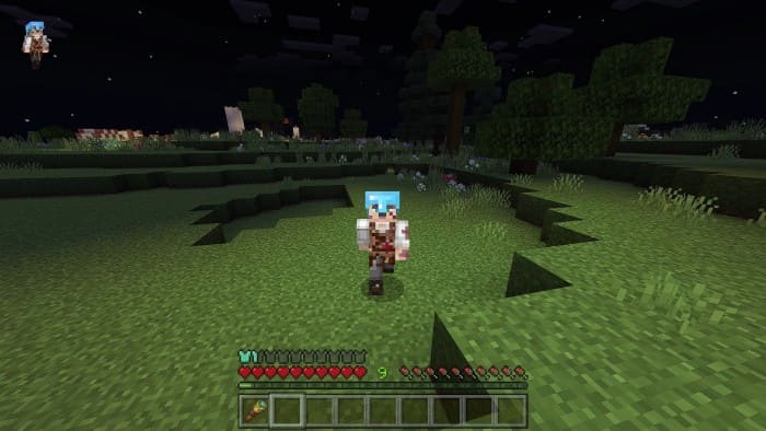 Glowing Helmet in Minecraft PE (Bedrock)