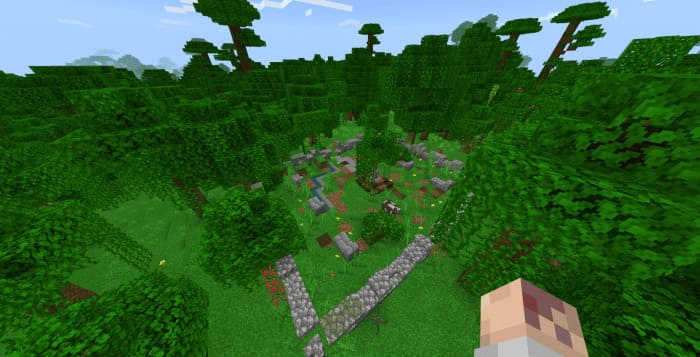 Graveyard in Minecraft PE (Bedrock)