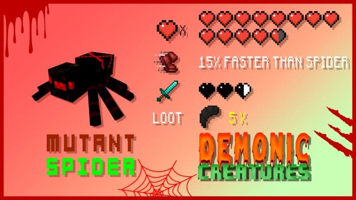 Demonic Spider in Minecraft PE (Bedrock)