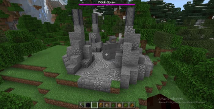 Temple of the Stone Golem in Minecraft PE (Bedrock)