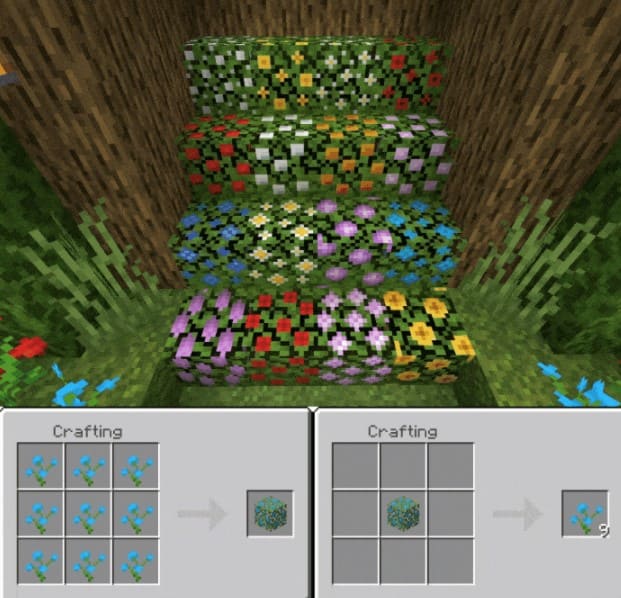 Flower Blocks in Minecraft PE (Bedrock)