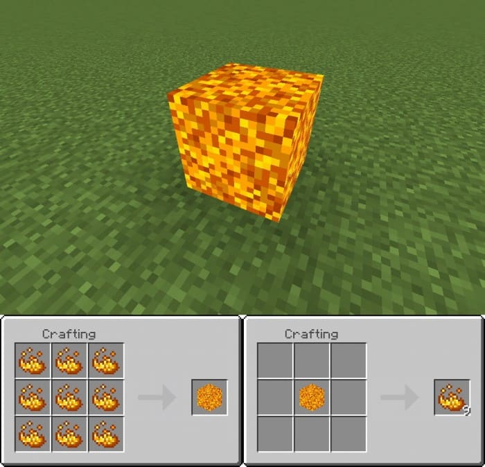 Fire Block in Minecraft PE (Bedrock)