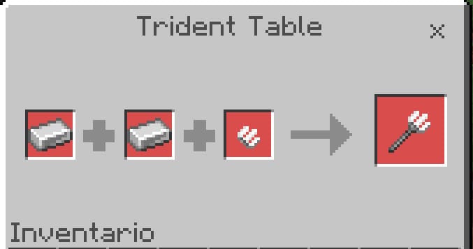 Железный трезубец в Майнкрафт ПЕ (Бедрок)