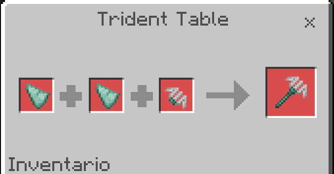 Улучшенный железный трезубец в Майнкрафт ПЕ (Бедрок)