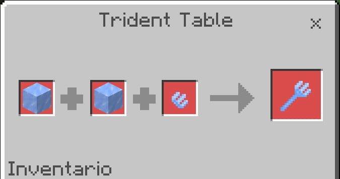 Diamond Trident in Minecraft PE (Bedrock)