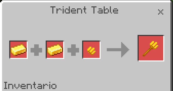 Golden Trident in Minecraft PE (Bedrock)