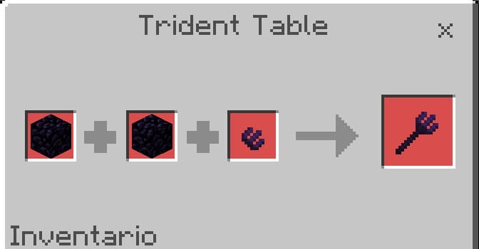 Obsidian Trident in Minecraft PE (Bedrock)