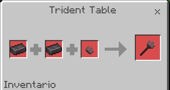 Netherrite Trident in Minecraft PE (Bedrock)