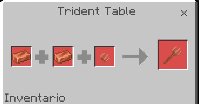 Copper Trident in Minecraft PE (Bedrock)