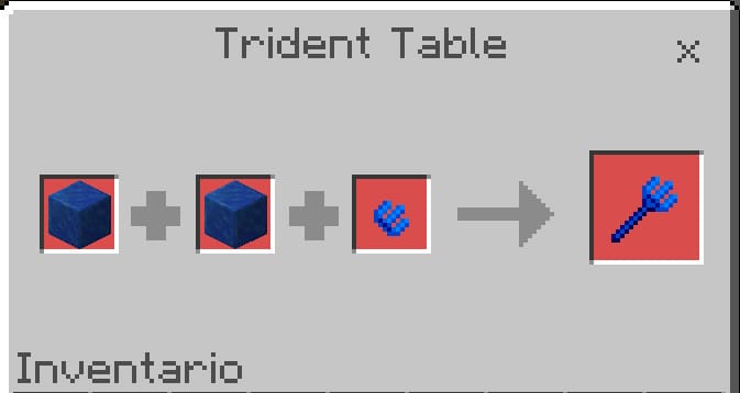 Lapis Lazuli Trident in Minecraft PE (Bedrock)