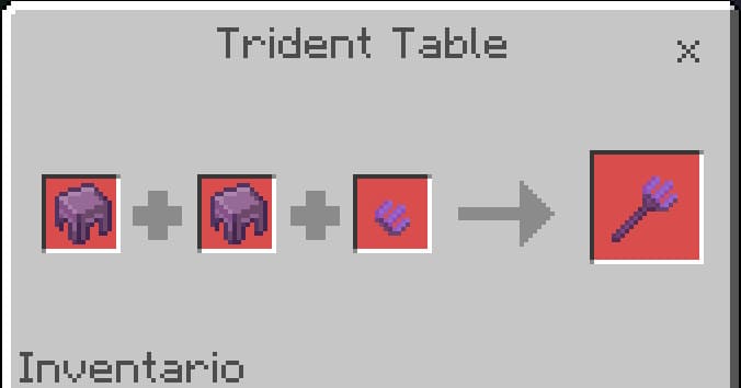 Shalker Trident in Minecraft PE (Bedrock)