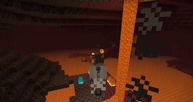 Flying the Trident in Minecraft PE (Bedrock)