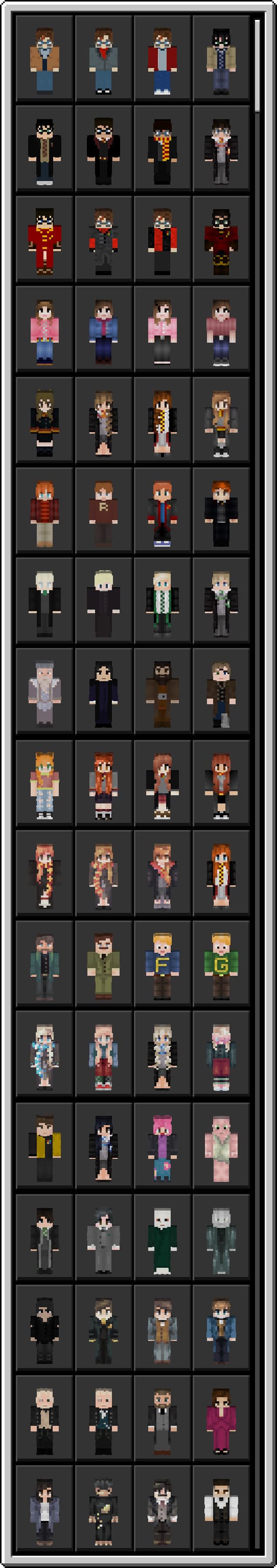Harry Potter Skins in Minecraft PE (Bedrock)