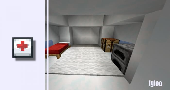 Artifacts in an igloo in Minecraft PE (Bedrock)