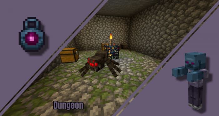 Artifact in the dungeons in Minecraft PE (Bedrock)