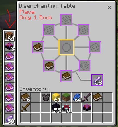 How to Divide Enchantments in Minecraft PE (Bedrock)