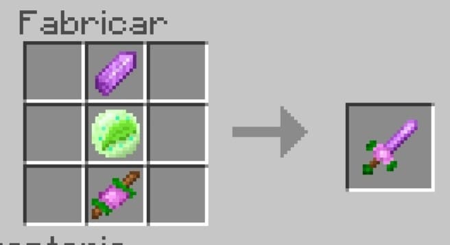 Волшебный меч в Майнкрафт ПЕ (Бедрок)