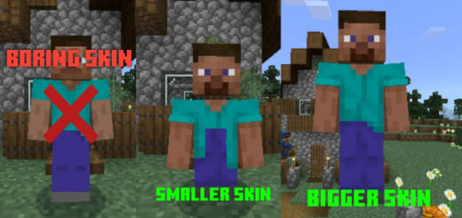 Skins: Large and Small sizes [1.20+] Minecraft PE / Bedrock [xfgiven_vers]