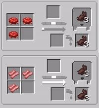 Крафт Вяленого мяса из мода Пиво и закуски для Майнкрафт ПЕ (Бедрок)