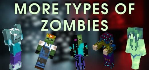 Mod: Various zombies [1.20; 1.21+] Minecraft PE / Bedrock [xfgiven_vers]