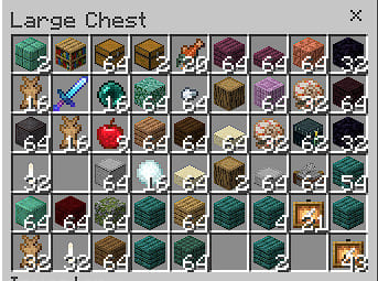 Chest mess in Minecraft PE (Bedrock)