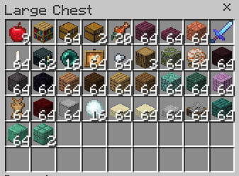 Chest order in Minecraft PE (Bedrock)