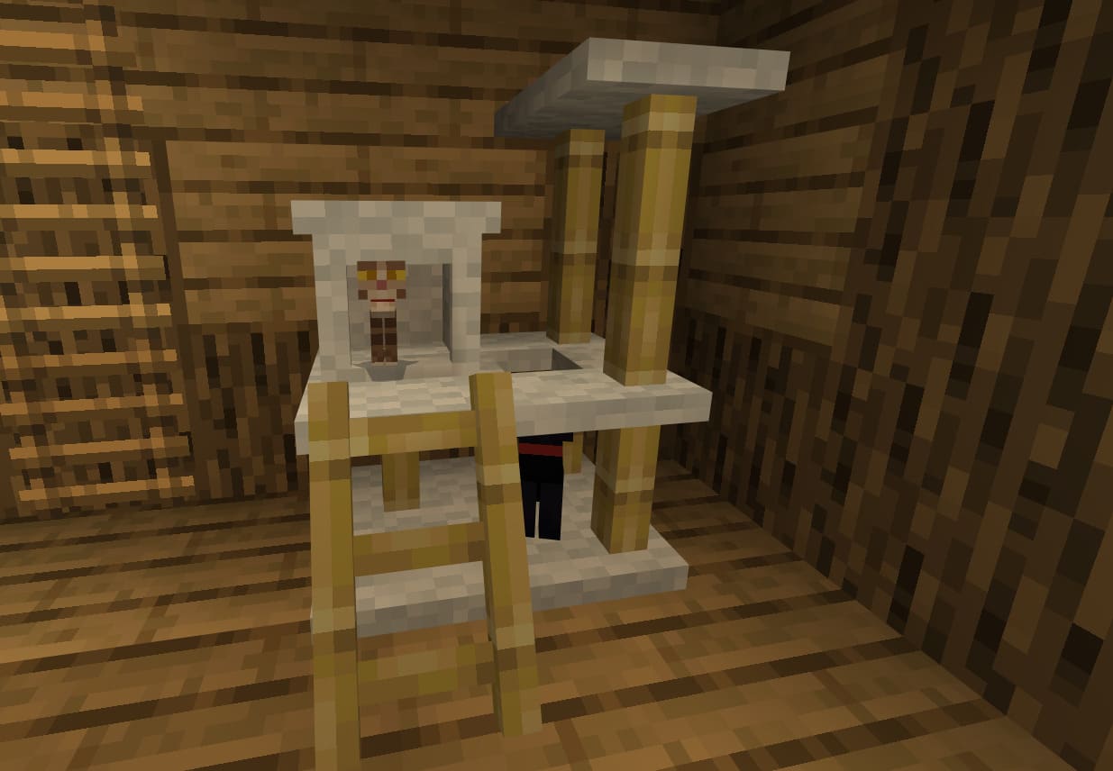 Cat on furniture in Minecraft PE (Bedrock)