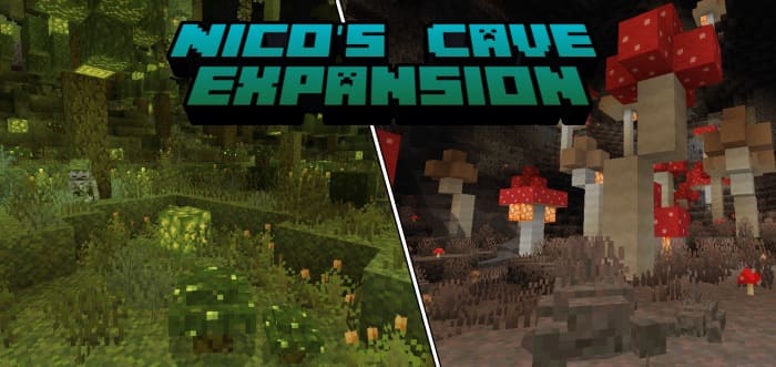 Mod: New biomes in caves [1.21+] Minecraft PE / Bedrock [xfgiven_vers]