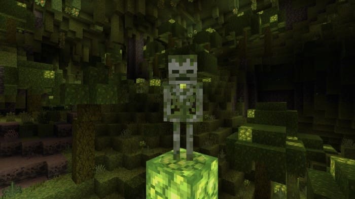 Moss Skeleton in Minecraft PE (Bedrock)