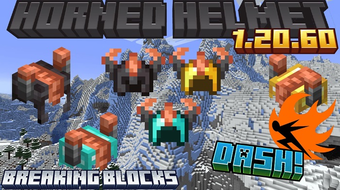 Mod: Horned Helmet [1.20; 1.21+] Minecraft PE / Bedrock [xfgiven_vers]