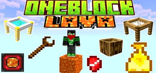 Mod: One block of lava [1.20; 1.21+] Minecraft PE / Bedrock [xfgiven_vers]