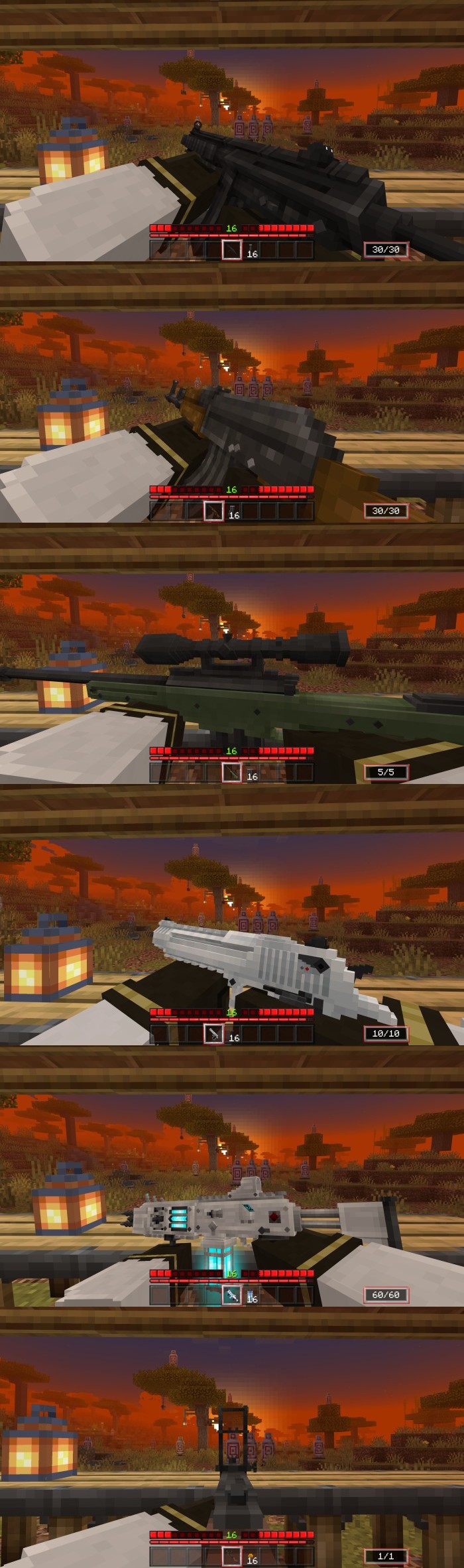 Реалистичные оружия в Майнкрафт ПЕ (Бедрок)