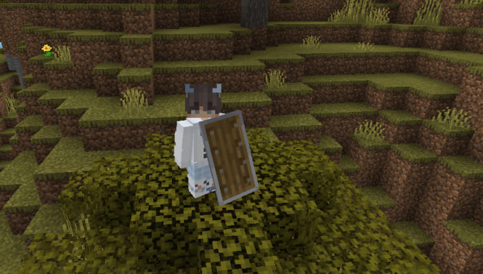 Щит как на Джава в Майнкрафт ПЕ (Бедрок)