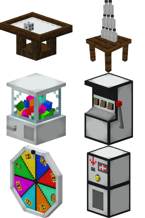 Игровые автоматы из мода Аркадные автоматы для Майнкрафт ПЕ (Бедрок)