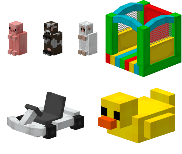 Призы из билетного автомата из мода Аркадные автоматы для Майнкрафт ПЕ (Бедрок)