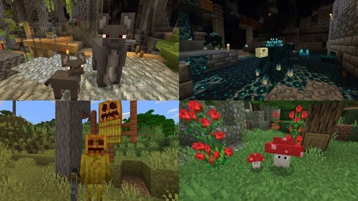 Разнообразность мобов из мода Сказочные мобы для Майнкрафт ПЕ (Бедрок)