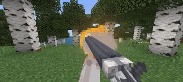 Двуствольное ружье из мода Ружья Дикого Запада для Майнкрафт ПЕ (Бедрок)