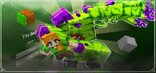 Mod: Poison Zombie[1.21+] Minecraft PE / Bedrock [xfgiven_vers]