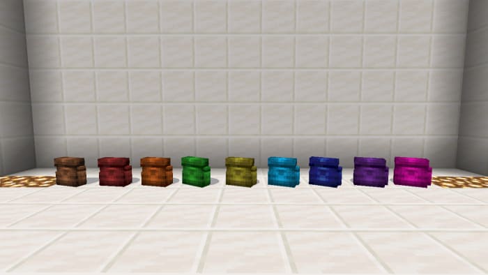 Цветные рюкзаки в Майнкрафта ПЕ (Бедрок)