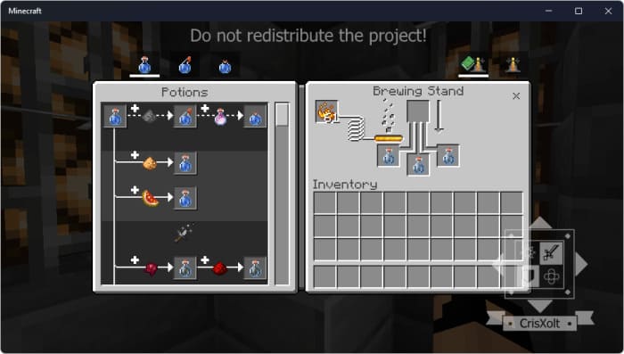 Удобная зельеварка в Майнкрафт ПЕ (Бедрок)