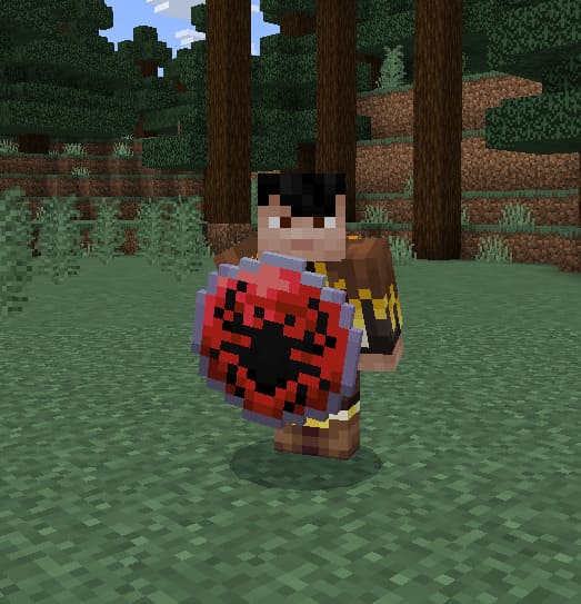 Паучий щит в Майнкрафт ПЕ (Бедрок)