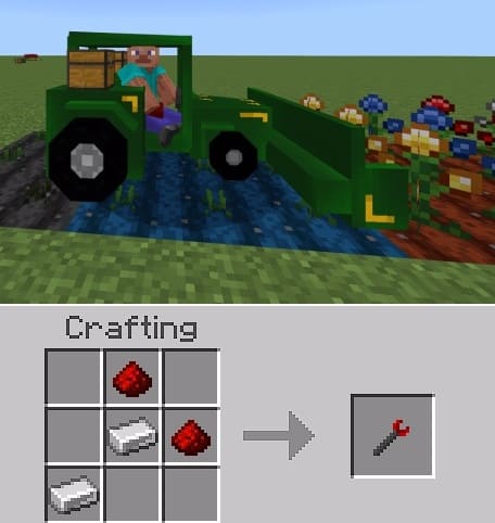 Трактор в Майнкрафт ПЕ (Бедрок)