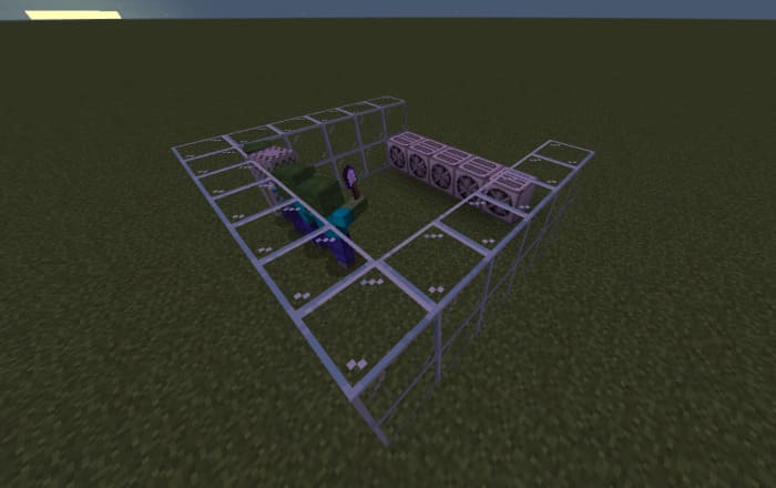 Вентилятор сдувает мобов Майнкрафт ПЕ (Бедрок)