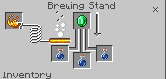 Крафт зелья Героя деревни из мода Зелья с магией для Майнкрафт ПЕ (Бедрок)