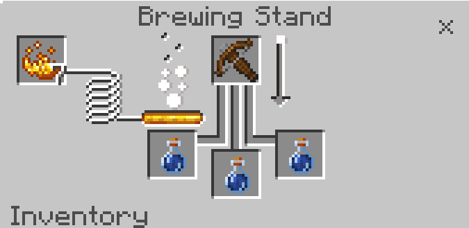 Крафт зелья Плохого знамения из мода Зелья с магией для Майнкрафт ПЕ (Бедрок)