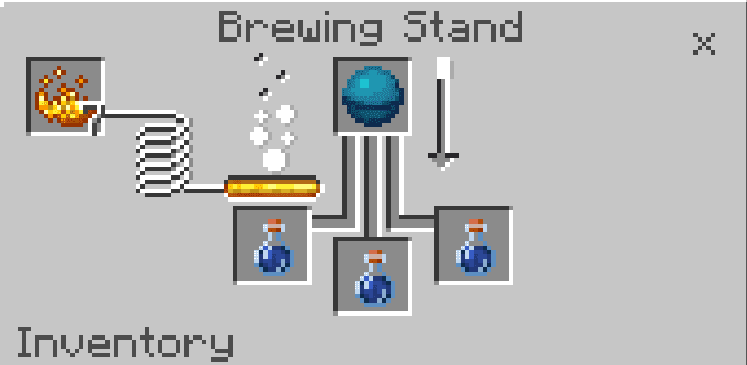 Крафт зелья силы проводника из мода Зелья с магией для Майнкрафт ПЕ (Бедрок)
