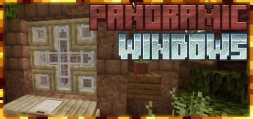 Mod: Panoramic windows [1.21+] Minecraft PE / Bedrock [xfgiven_vers]