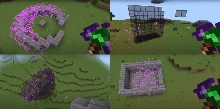 Формы строительства из мода Палочка строителя для Майнкрафт ПЕ (Бедрок)