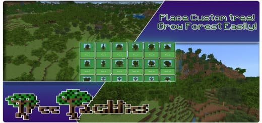 Mod: Spavn trees[1.21+] Minecraft PE / Bedrock [xfgiven_vers]