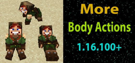 Mod: New Body Position [1.21+] Minecraft PE / Bedrock [xfgiven_vers]